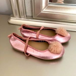 Pink metallic dress shoe